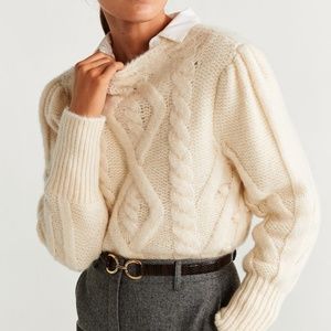 MANGO Knit Braided Sweater | US S